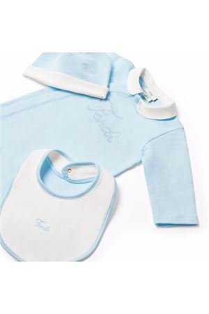 Kit baby in felpina stretch celeste FENDI KIDS | BUK1318RAF19J4